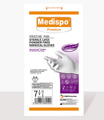 protein non detectable medical surgical gloves powder free sterile