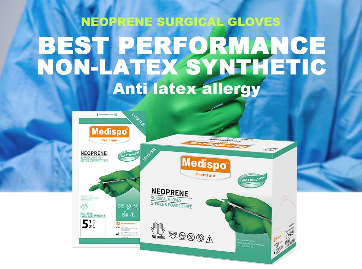 medispo neoprene surgical gloves banner