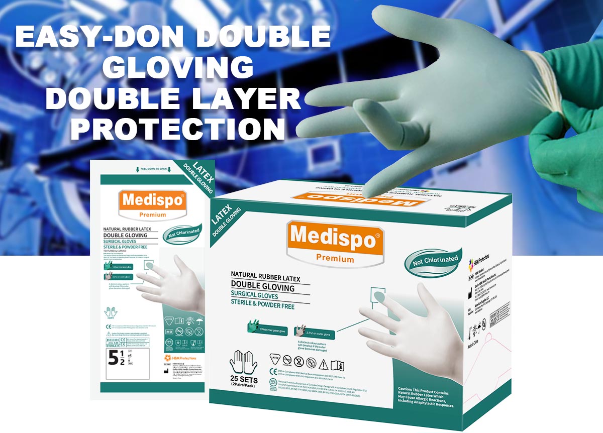 medispo double gloving latex surgical gloves banner