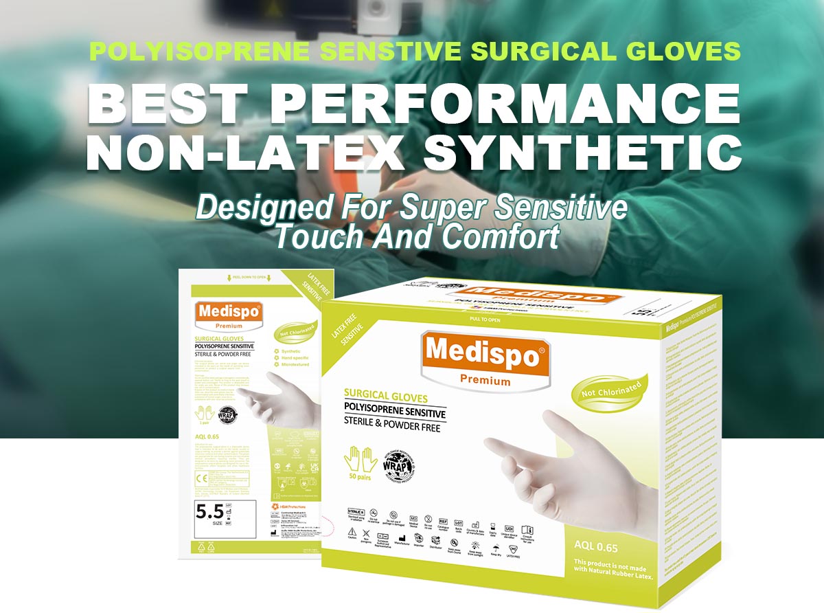 medispo pi sensitive surgical glove banenr