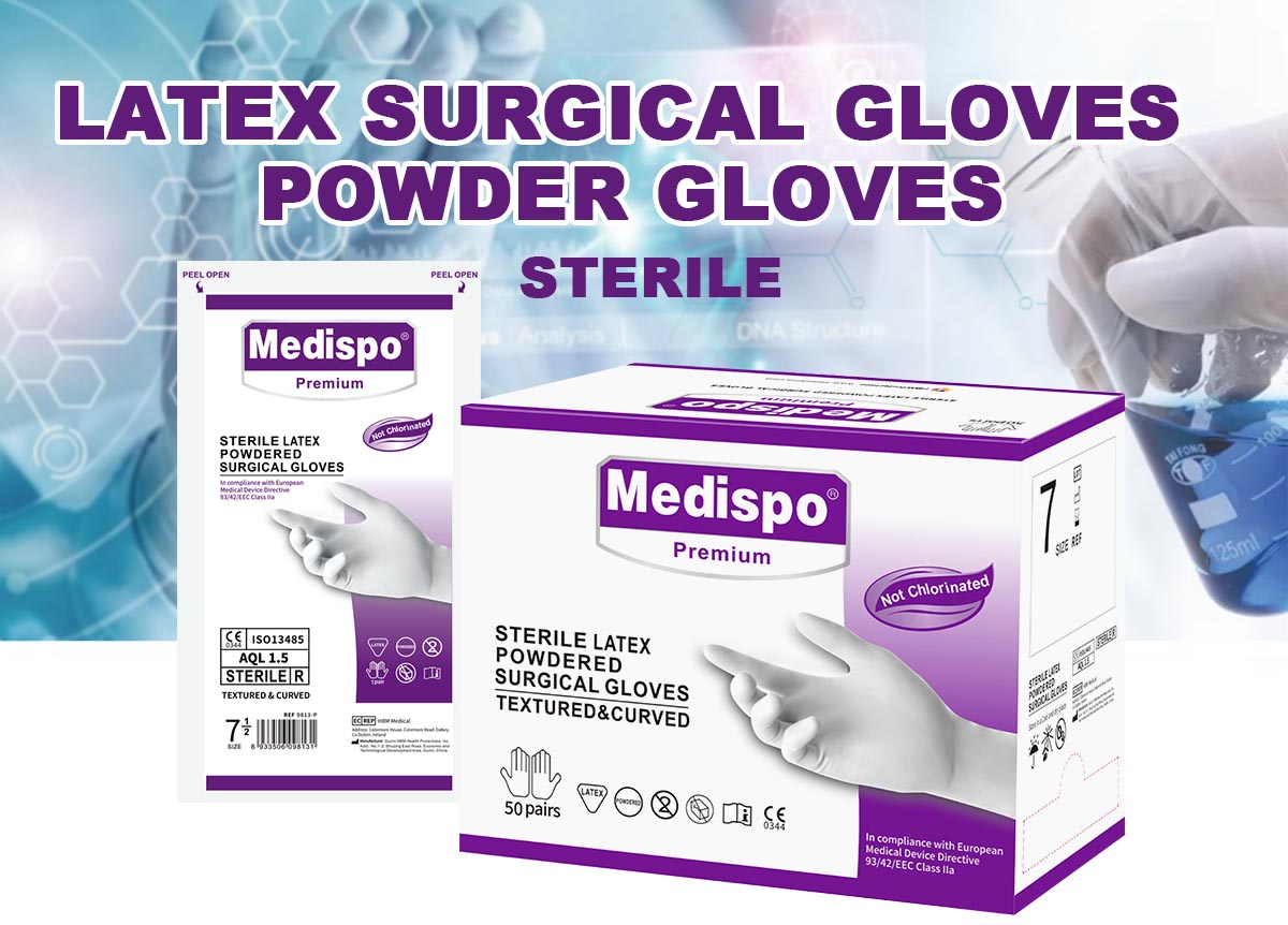 Meidspo powdered latex surgical gloves